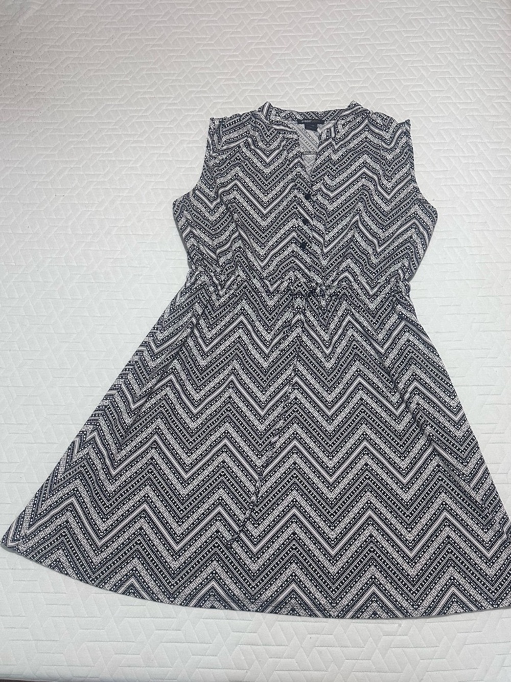 Robert Louis Black & White Chevron Mini Dress